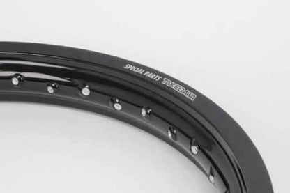 EXCEL社製17インチアルミワイドホイールリムキット 前後1.85 ブラック クロスカブ/110 スーパーカブ110