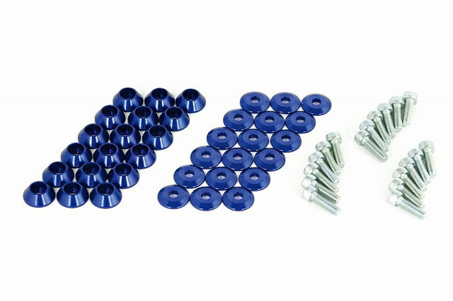 アルミリテーナーセット アルミホイール用 (ブルー) M6 キャップスクリユー