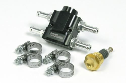 インラインサーモユニットキット ラバーホース用 ブラック 汎用