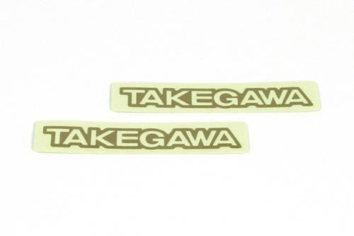 TAKEGAWAステッカー 金文字 W70×H14mm 2枚入
