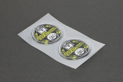 TAKEGAWA Round Emblem, Yellow, φ62mm, Set of 2, Universal