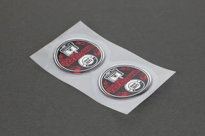 TAKEGAWA Round Emblem Red φ62mm Set of 2 Universal