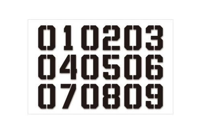 ナンバリングステッカー ブラック 1枚入