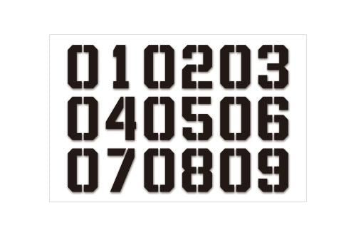 ナンバリングステッカー ブラック 1枚入