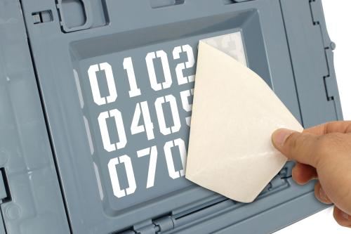 ナンバリングステッカー ホワイト 1枚入