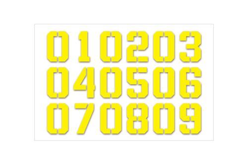 Numbering Sticker, Yellow, 1 pc.