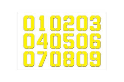 Numbering Sticker, Yellow, 1 pc.