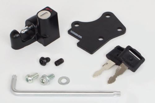 Helmet Holder Set with Anti-Tamper Bolts, Under Seat, Black, Eliminator/SE