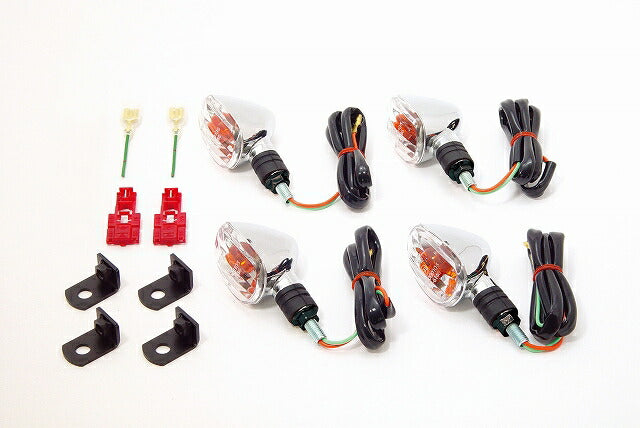 ストリームライン ウインカーセット (メッキ/8mm) 12モンキー専用 (12V10W)