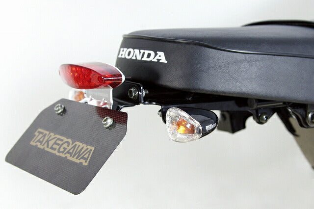 ストリームライン ウインカー セット (ブラック/8mm) エイプ50/100専用 (12V10W)