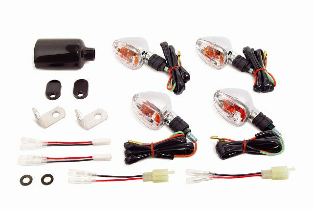 ストリームライン ウインカーセット (メッキ/8mm) KSR110/KSR-1/KSR-2 (12V10W)