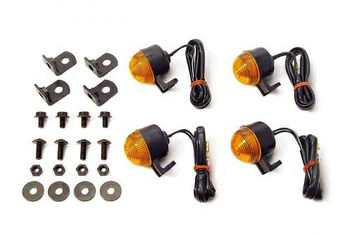 Rubber Turn Signal Set (Black Body) Ape 50/100 (Amber Lens)