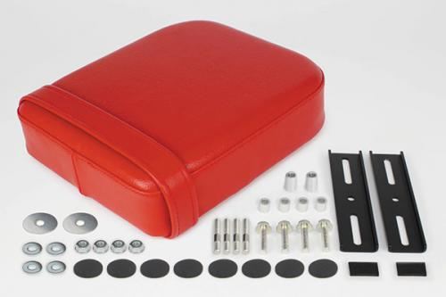 Pillion Seat, Red, 230mm (L) x 200mm (W) x 55mm (T), Universal