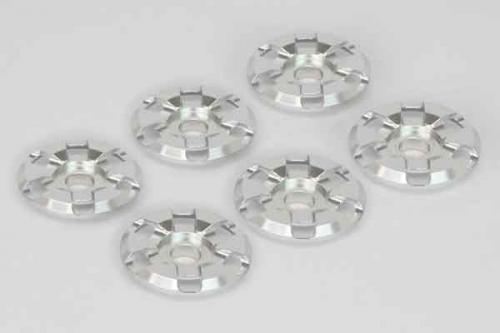Aluminum Machined Side Collars, Silver, 6 pcs., GROM