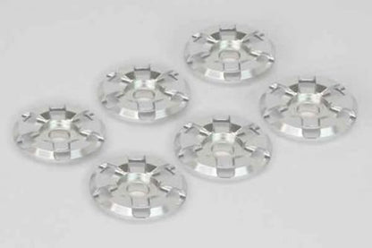 Aluminum Machined Side Collars, Silver, 6 pcs., GROM