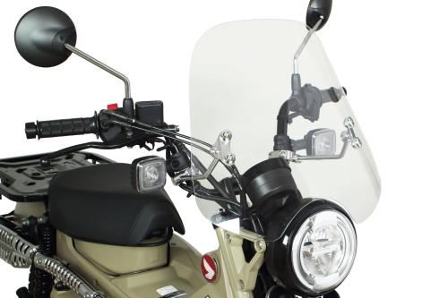 スクリーンキット ハンドルクランプタイプ H430×W440×T3.7mm 汎用(ハンドルパイプ径φ22.2mm/φ25.4mm用)
