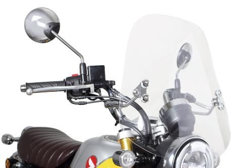 スクリーンキット ハンドルクランプタイプ H430×W440×T3.7mm 汎用(ハンドルパイプ径φ22.2mm/φ25.4mm用)