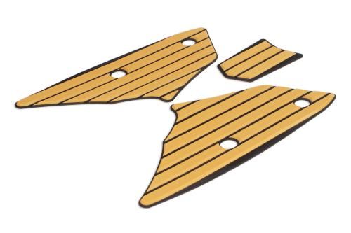 Step & Fuel Lid Pad Set, Light Brown/Black, Left and Right Set, Lead 125