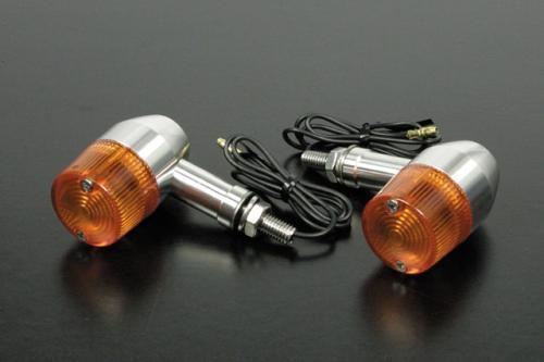 アルミ削り出しウインカーセット ショートステー Bタイプ M10オネジ オレンジ 2個セット 汎用