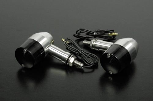Machined Aluminum Blinker Set Short Stay B Type M10 Male Screw Smoke 2-Piece Set Universal