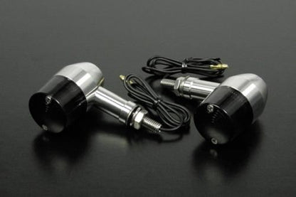 Machined Aluminum Blinker Set Short Stay B Type M10 Male Screw Smoke 2-Piece Set Universal