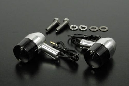 Machined Aluminum Turn Signal Set, Short Stay, Type B, M10 Female Thread, Smoked, Set of 2, Universal