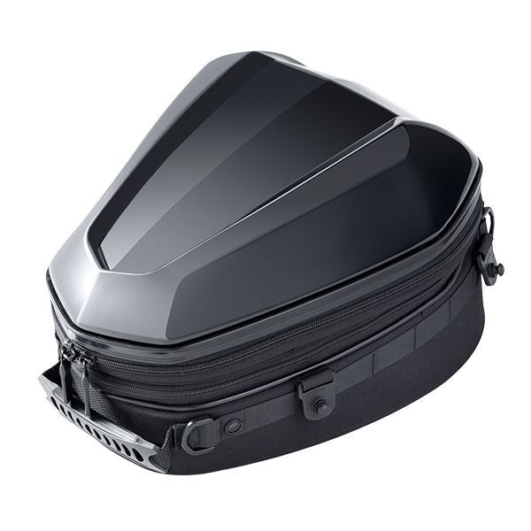 MOTO FIZZ モトフィズ シェルシートバッグM グロスブラック 10-14L