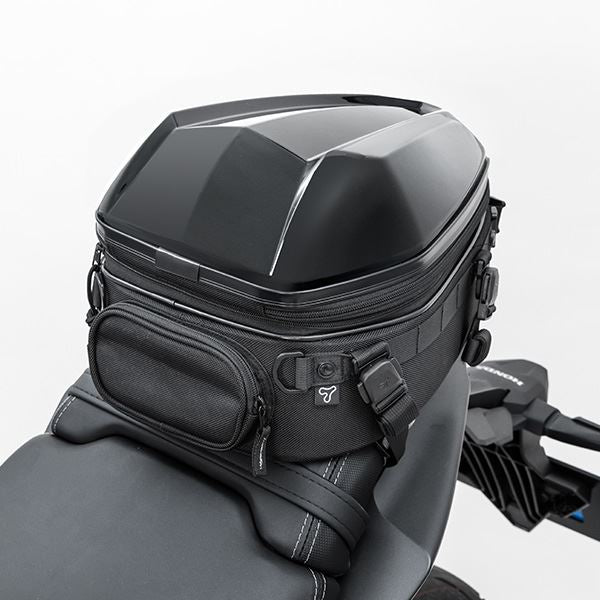 MOTO FIZZ モトフィズ シェルシートバッグM グロスブラック 10-14L