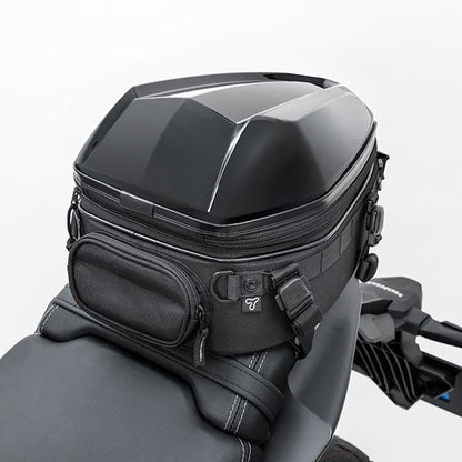 MOTO FIZZ モトフィズ シェルシートバッグM グロスブラック 10-14L