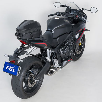 MOTO FIZZ モトフィズ シェルシートバッグM グロスブラック 10-14L