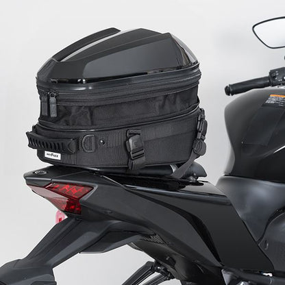 MOTO FIZZ モトフィズ シェルシートバッグM グロスブラック 10-14L