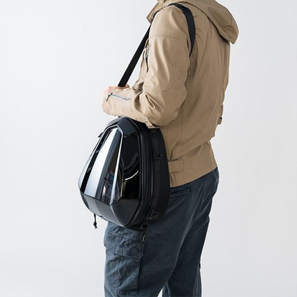 MOTO FIZZ モトフィズ シェルシートバッグM グロスブラック 10-14L