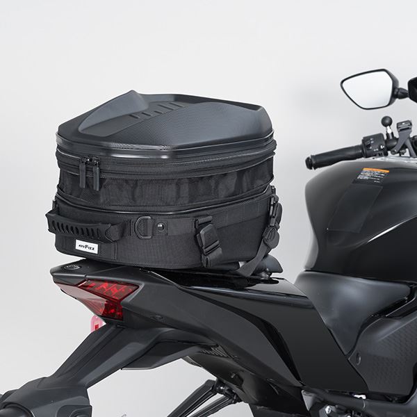 MOTO FIZZ モトフィズ シェルシートバッグL エンボスブラック 14-18L