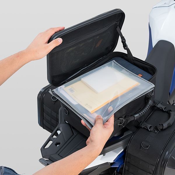 MOTO FIZZ モトフィズ ツアーシェルシートバッグM エンボスブラック 25L