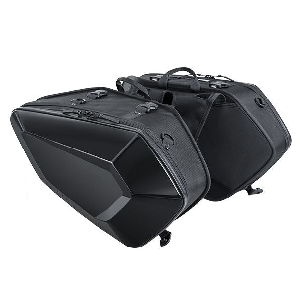 MOTO FIZZ モトフィズ カービングシェルケース2 サイドバッグ グロスブラック 32L