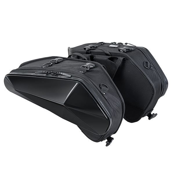 MOTO FIZZ モトフィズ カービングシェルケース2 SS サイドバッグ グロスブラック 20L