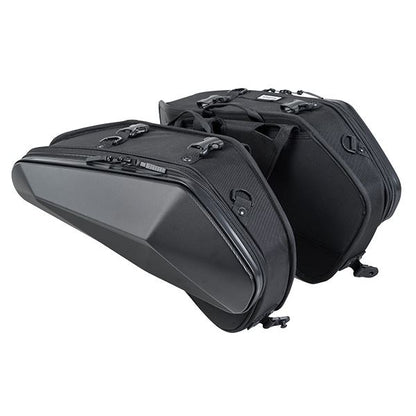 MOTO FIZZ モトフィズ カービングシェルケース2 SS サイドバッグ エンボスブラック 20L