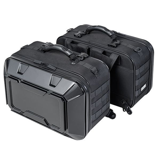MOTO FIZZ モトフィズ ツアーシェルケースM サイドバッグ グロスブラック 40L