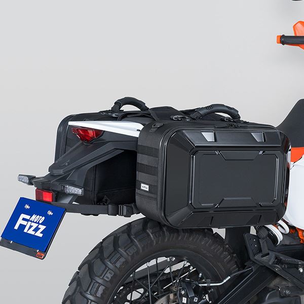 MOTO FIZZ モトフィズ ツアーシェルケースM サイドバッグ グロスブラック 40L