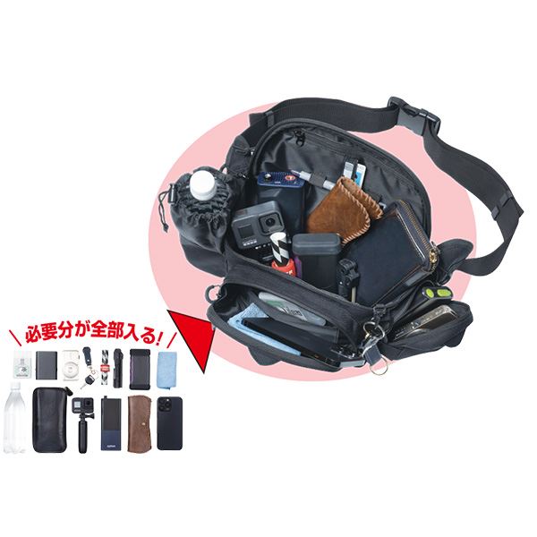 MOTO FIZZ モトフィズ ライディングウエスト ボディバッグ グレー 6.3L