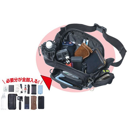 MOTO FIZZ モトフィズ ライディングウエスト ボディバッグ グレー 6.3L