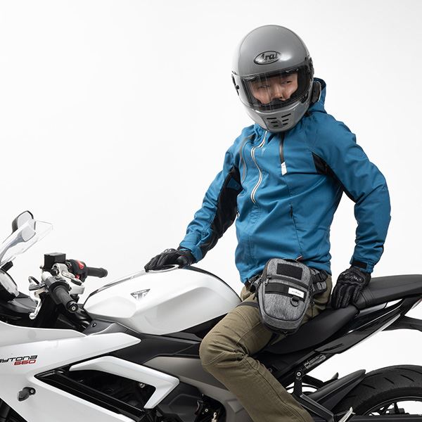 MOTO FIZZ モトフィズ ライディングホルスター ボディバッグ グレー 2.8 L -4.6L