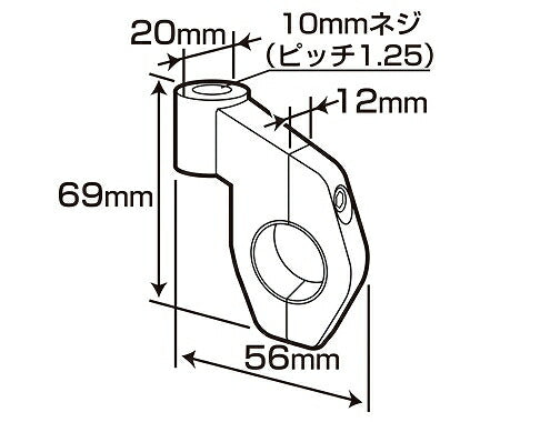 縦型ステーホルダー クロームメッキ