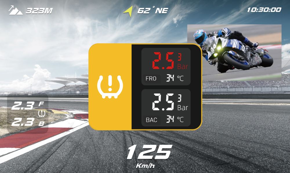 タイヤ空気圧センサー（前後入り）