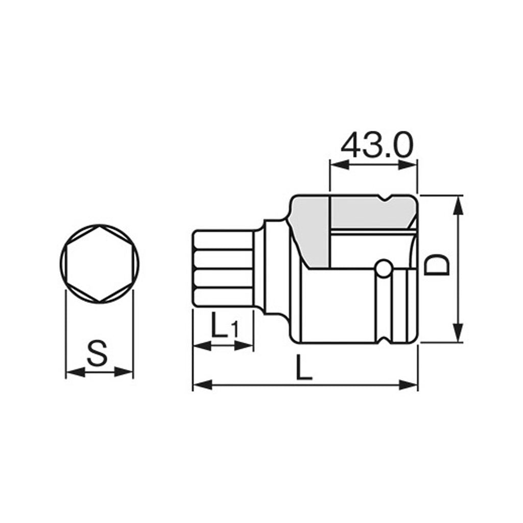 12AH-27 インパクトヘキサゴンソケット