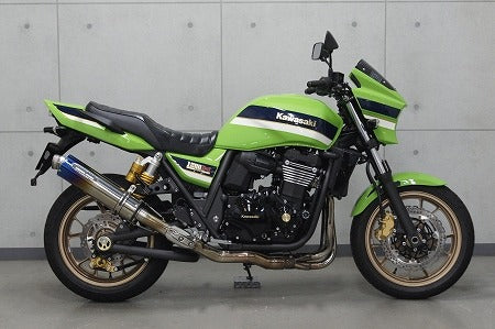 スリップオンマフラー ステンレスパイプ/焼きチタンサイレンサー仕様 ZRX1200DAEG ZRX1200ダエグ 政府認証