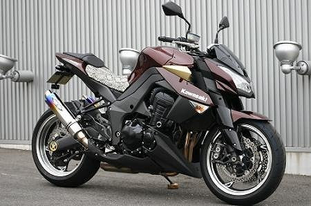 デュアルスリップオンマフラー 焼チタンサイレンサー Z1000'10~13 JMCA認定