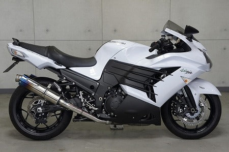 Dual Slip-On Muffler Burnt Titanium GP-LOOK Titanium Pipe ZX-14R ABS '12~'15 Government Certified