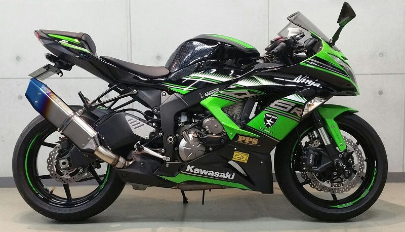 Slip-on Muffler IKAZUCHI, Titanium Pipe, ZX-6R, Government Certified