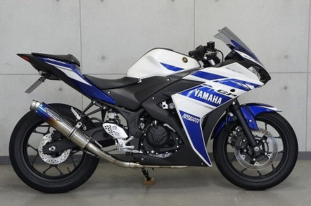 Racing Full Exhaust System, Stainless Steel, GP-LOOK, YZF-R25, YZF-R3